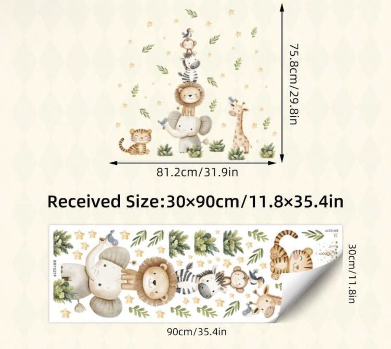 Watercolor Cute Forest Animal Wall Stickers