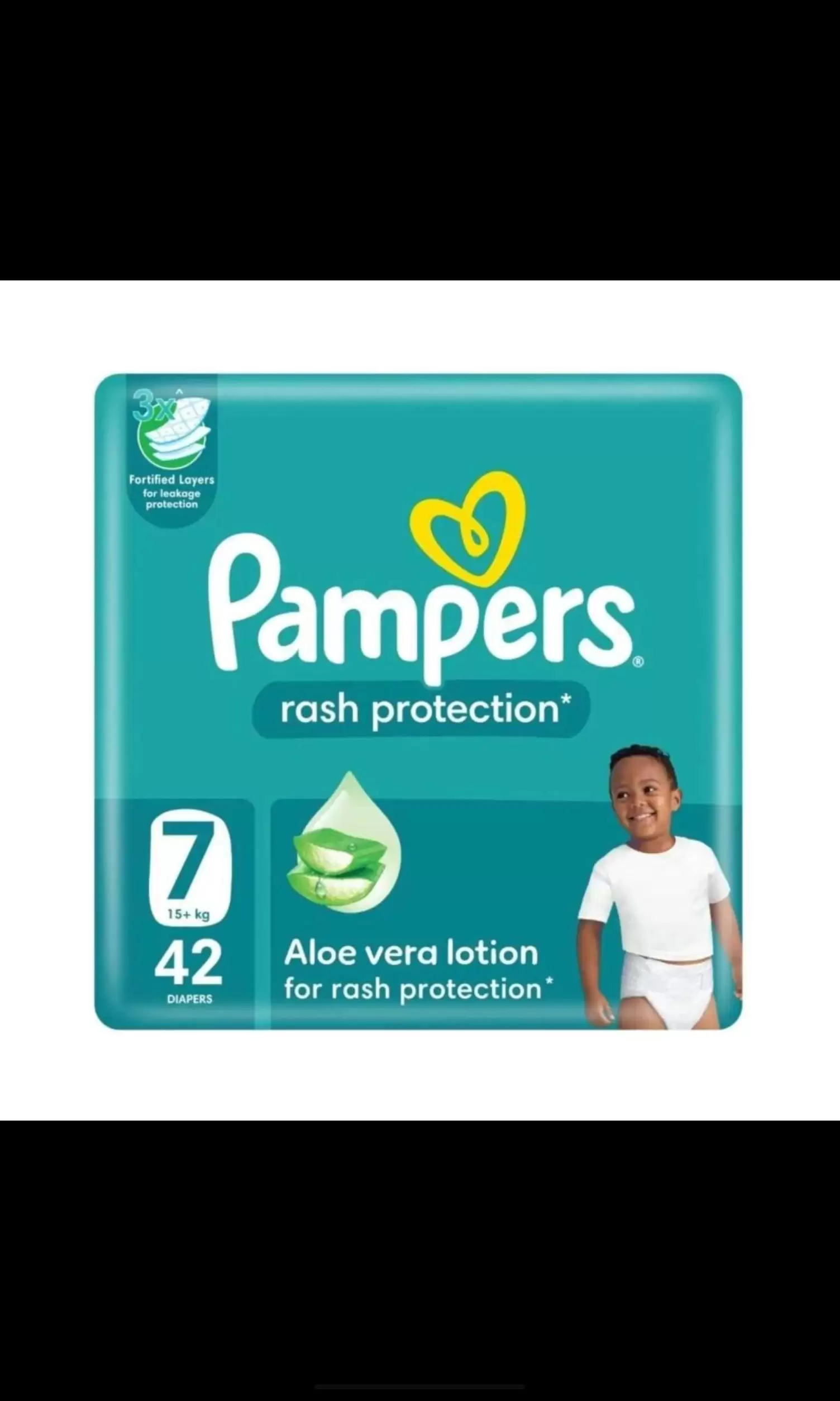 Pampers Rash Protection Diapers Size 7 – 42 Diapers
