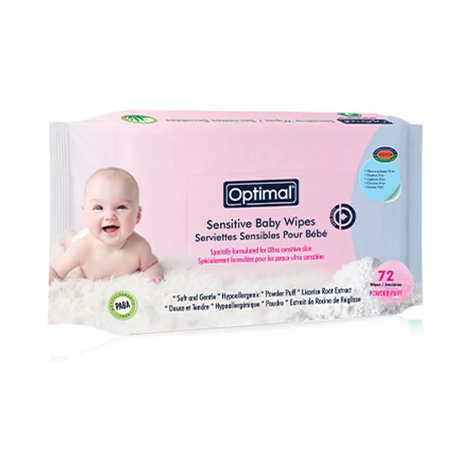 Optimal Baby Wipes - 72 Wipes